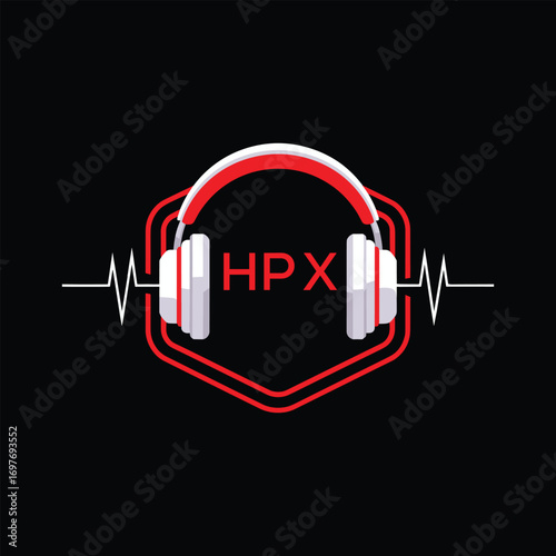 HPX  Headphone Company logo. HPX Modern Music logo design for entrepreneur and business. HPX Entertainment Branding best icon.
