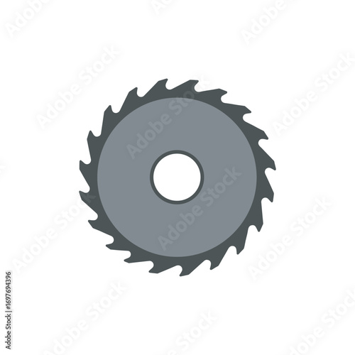 Circular saw blade – stock vector flat illustration