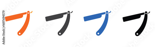 Editable straight razor vector icon. Barbershop, lifestyle, grooming. Part of a big icon set family. Perfect for web and app interfaces, presentations, infographics,
