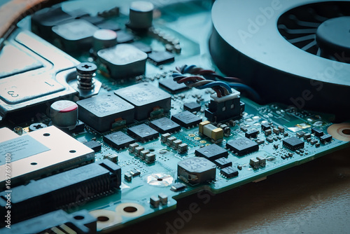 ノートパソコンから取り出した電子基盤