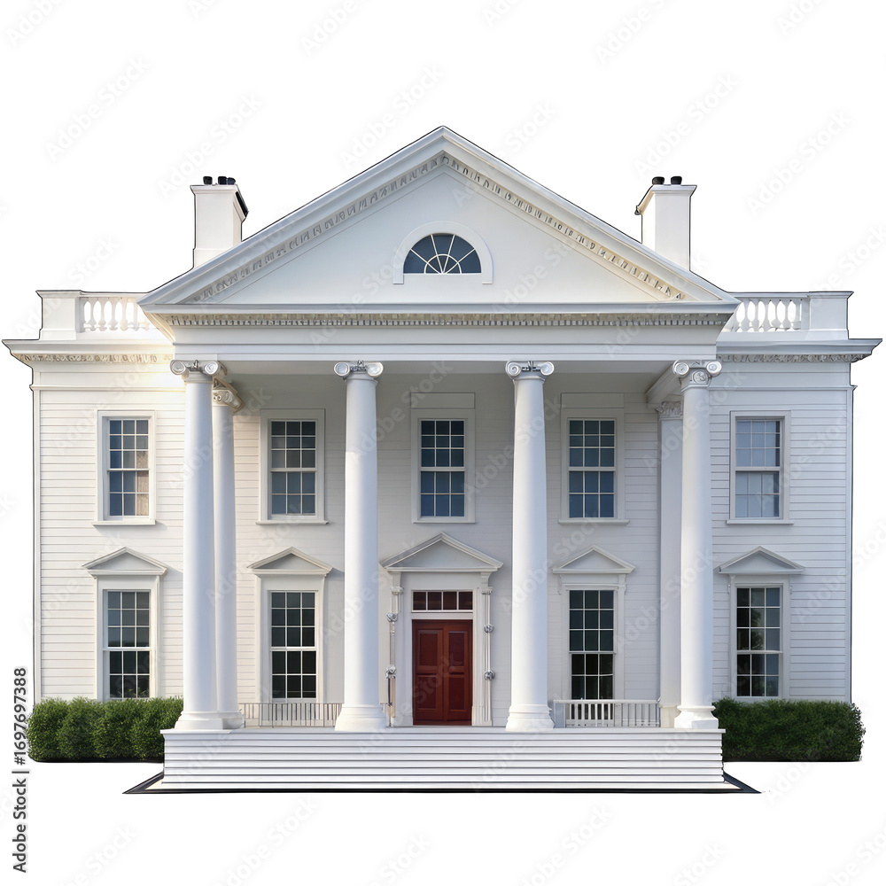 Obraz premium white house isolated on white