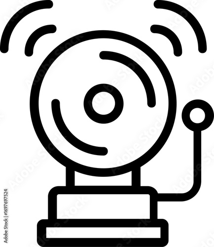 vector illustration of a Fire alarm. Alarm  Bell for fire. 