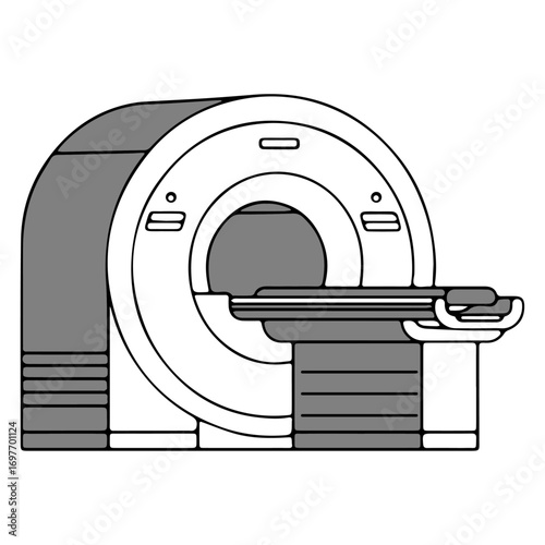 CT Scan Machine Line Art