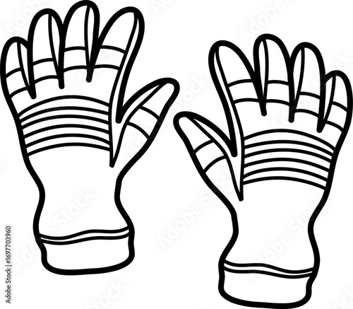 Fireproof gloves vector icon. gloves firefighter icon. Vector illustration of gloves isolated on white background. Microwave Oven gloves. cooking glove icon sign vector