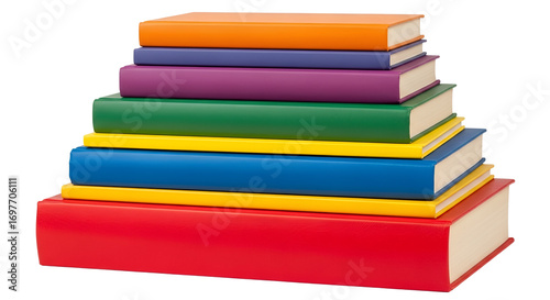 Wallpaper Mural Stack of colorful books isolated PNG with Transparent Background Torontodigital.ca