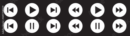 Settings sliders icon.  sliders icon vector outline set illustration sign. set of Black and white media control icons vector with transparent PNG background, multimedia interface buttons including pla