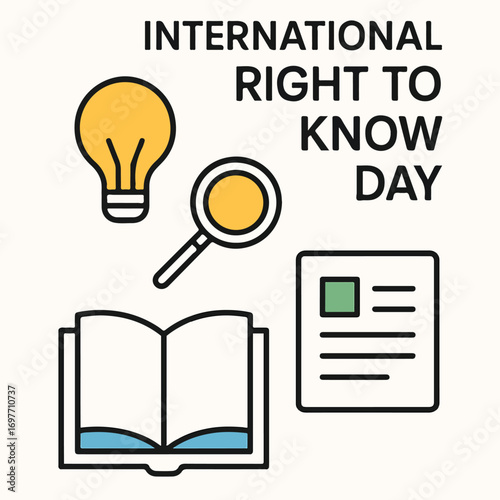 International Right to Know Day - Transparency, Freedom of Information, Access to Knowledge Concept.