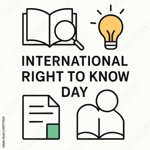 International Right to Know Day - Transparency, Freedom of Information, Access to Knowledge Concept.