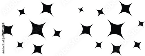 sparkle star icon set, Sparkle star icon button, simple graphic element, glitter slash,Twinkle stars icon isolated vector symbol set.
