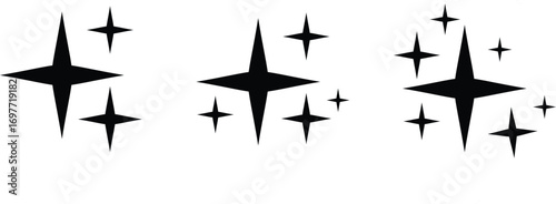 Sparkle icon vector, Sparkle star icon button, simple graphic element, glitter slash, Vector illustration on white background. star sparkle vectors