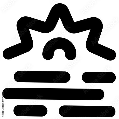 Dazzle line icon weather 