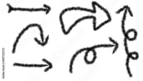 Set of arrow with abstract line
