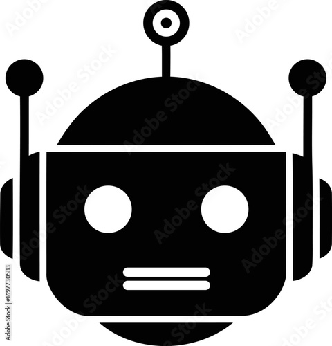 Simple robot head icon