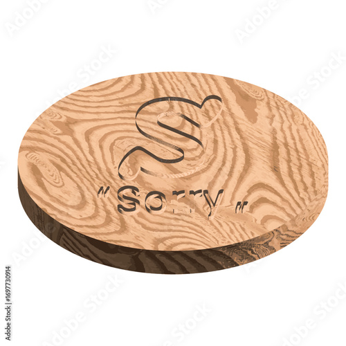 Express sincere apologies with this wooden sign, a heartfelt way to say sorry and mend relationships