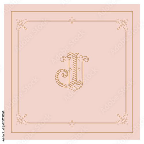 UJ, JU, logo UJ, Letter UJ,  Monogram UJ,Wedding Monogram, Wedding Logo, Logo Design , Monogram Vintage