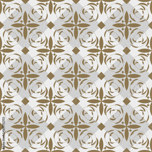 old style of vintage seamless pattern with colorful shape combination