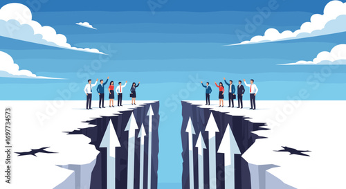 Bridging the divide business teams strategize solutions for overcoming division and achieving growth