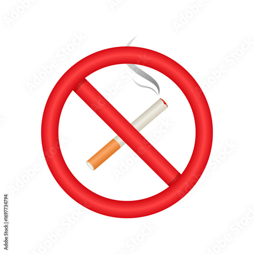 No Smoking Sign Vector Illustration