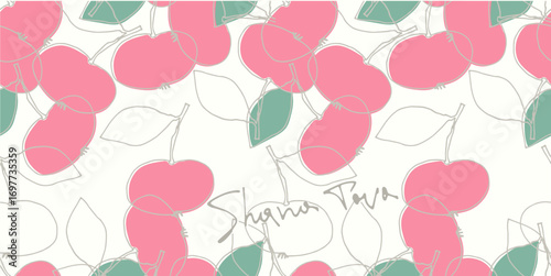 Rosh Hashana greeting vector background. Wishing Happy New Year in Hebrew. Hand-lettered text decorated with hand drawn pomegranate branch. Isolated on the white