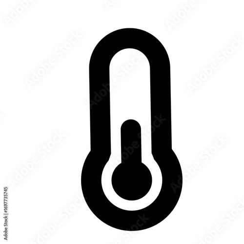 Dazzle line icon thermometer 