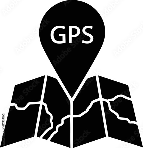 Simple gps map pin location icon