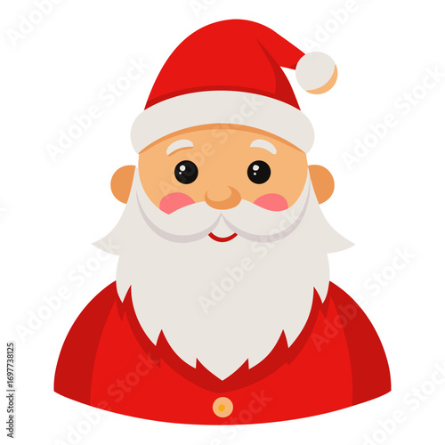santa claus vector on white background