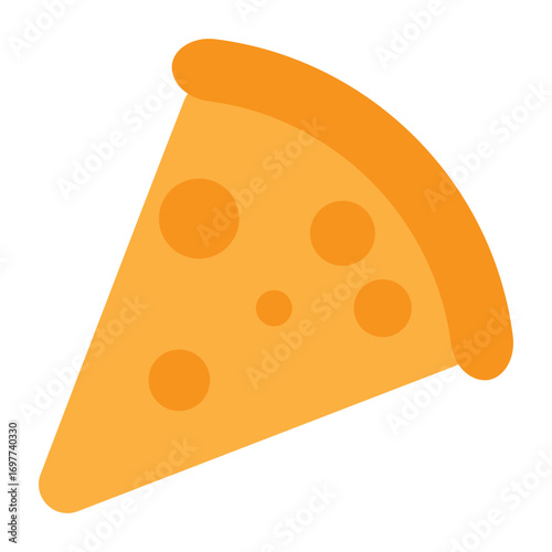 Cheese flat, triangular piece with holes vektor