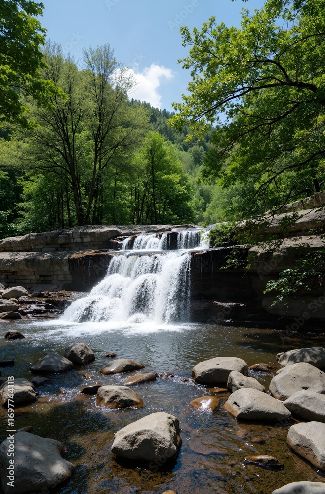 Fototapeta premium waterfall in the mountains