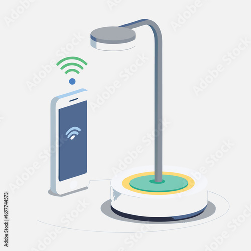 Smartphone Charger Vector Illustration with Cable and Power Adapter