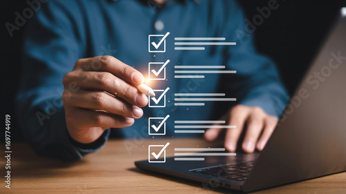 Online checklist task management digital to do list software app for productivity and efficiency at work