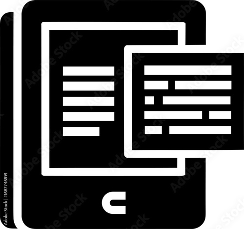 Simple digital document display on tablet device