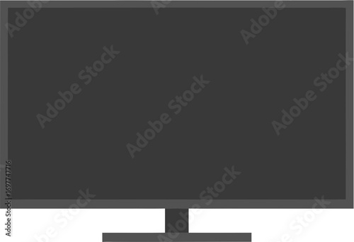 Modern Flat Style Television Screen Display Technology Electronics Object