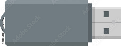 Minimalist Flat Style Portable USB Flash Drive Memory Stick Icon