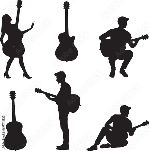 guitar player silhouette