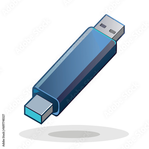 usb flash drive isolated on white