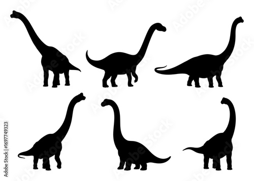 Silhouette of a Brachiosaurus Dinosaur