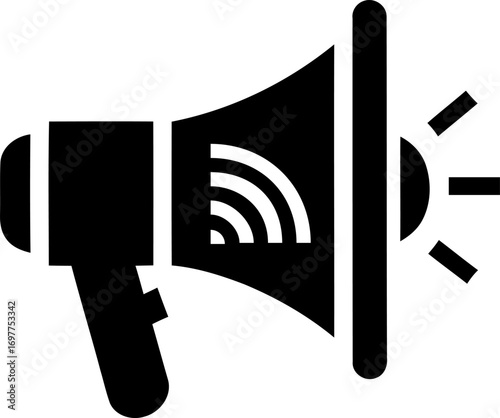 Loudspeaker megaphone announce sound signal icon