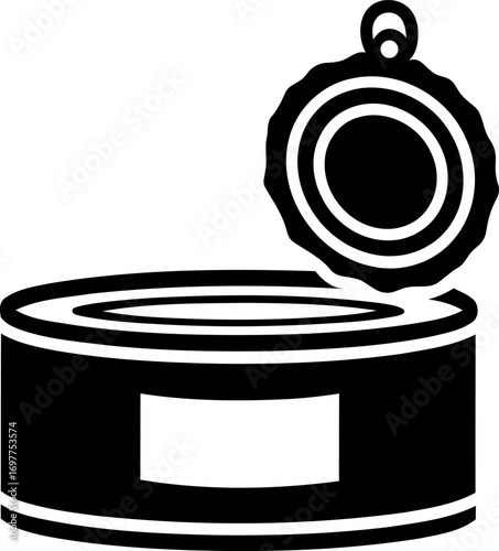 Simple Open food can icon