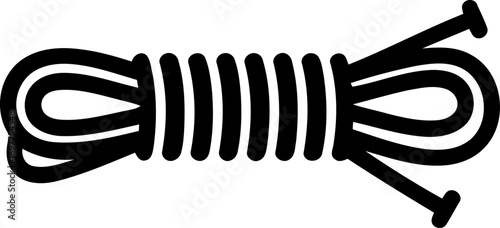 Simple rolled up rope icon