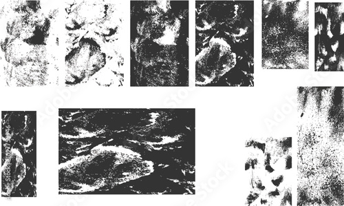 Monochrome Textures: A collection of captivating monochrome textures offers a range of artistic styles, featuring diverse patterns, grunge effects, and unique abstract elements.