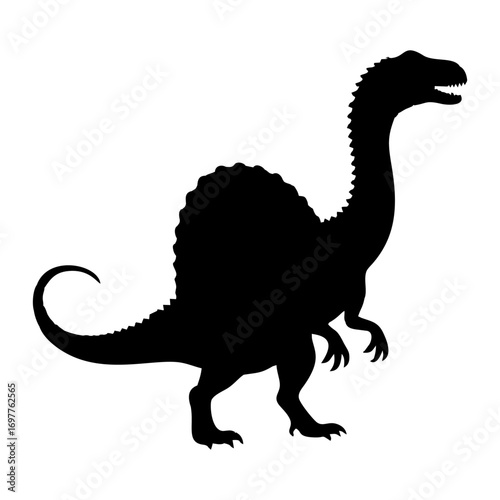 Silhouette of Spinosaurus Dinosaur