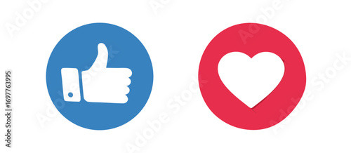 Thumbs and heart icon. Vector love and love icon. Like and like buttons ready for websites and mobile apps. Vector 
