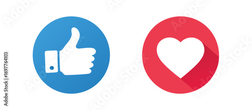 Thumbs and heart icon. Vector love and love icon. Like and like buttons ready for websites and mobile apps. Vector 

