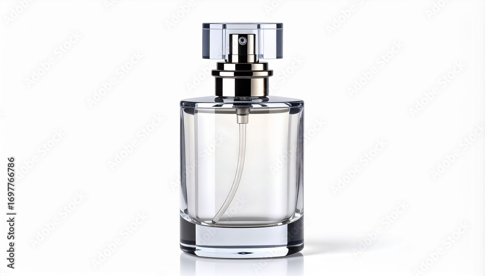 Fototapeta premium Glass perfume bottle with spray nozzle