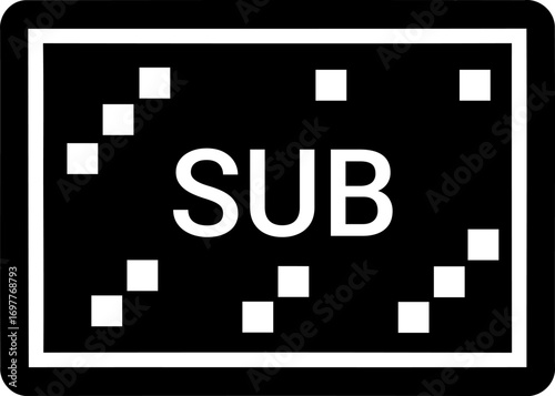 Simple sub icon for social media