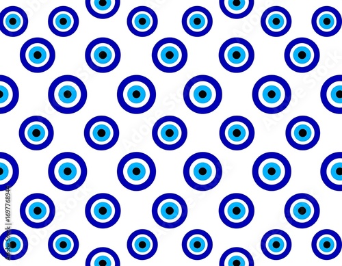 Repeating evil eye pattern