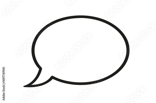 Speech bubble, speech balloon or chat bubble line art icon for apps and websites