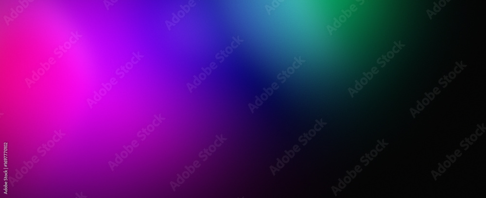 Obraz premium Magenta blue green light gradient abstract background