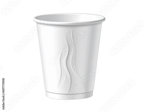 Wallpaper Mural White Paper Cup on White Background in High Resolution Torontodigital.ca