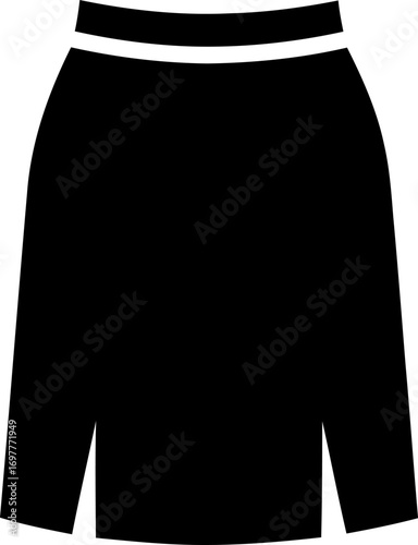 Simple pencil skirt outline icon